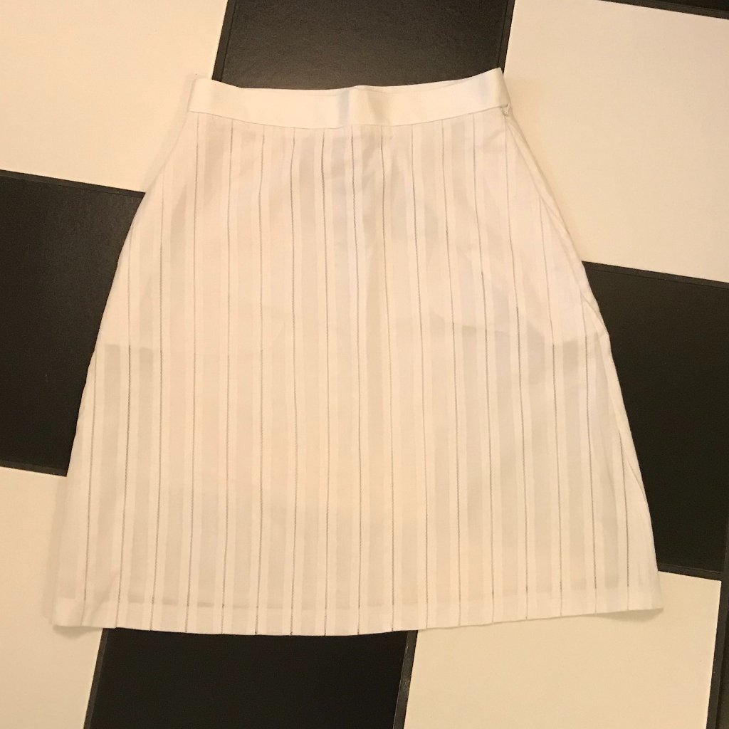 Wmn's Black Fleece By Thom Browne Aline Cotton Summer Skirt